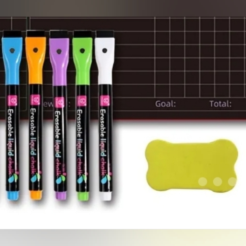 1pc Black Dry Erase Boards Set - Magnetica